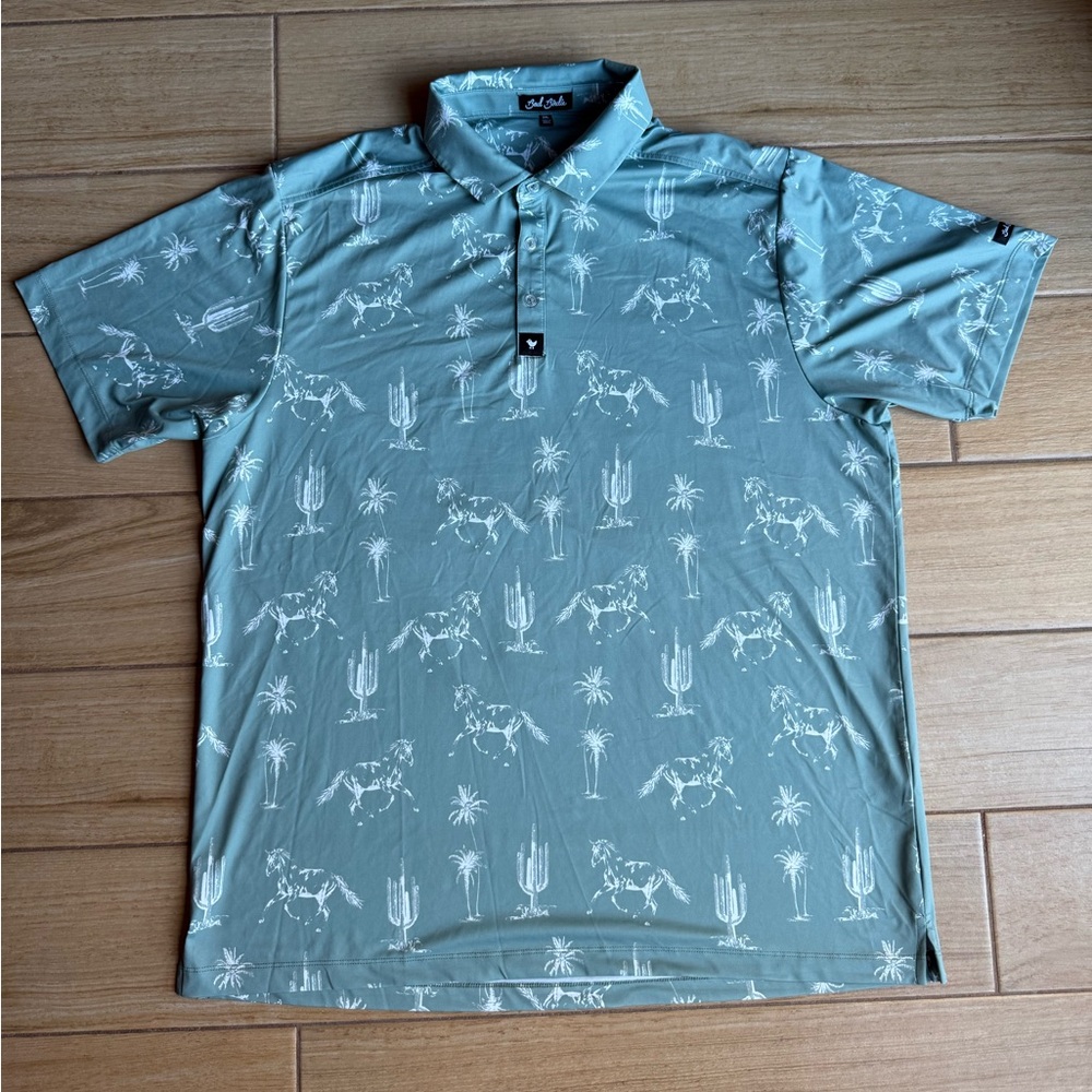 Bad Birdie Golf Horse & Cactus Printed Shirt